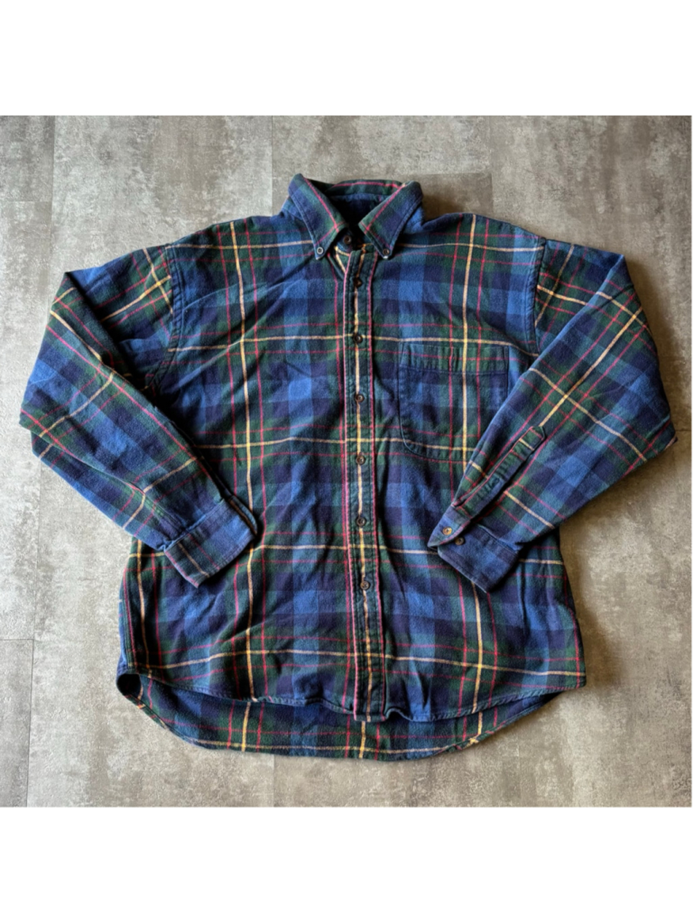 Vintage Lands End Flannel Shirt Mens Large Cotton